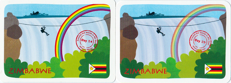 Yoyo Bear Around the World Zimbabwe card variants